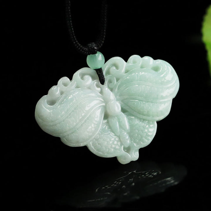 Buddha Stones Jade-Schmetterling-Anhänger für Wohlstandskette - image 7