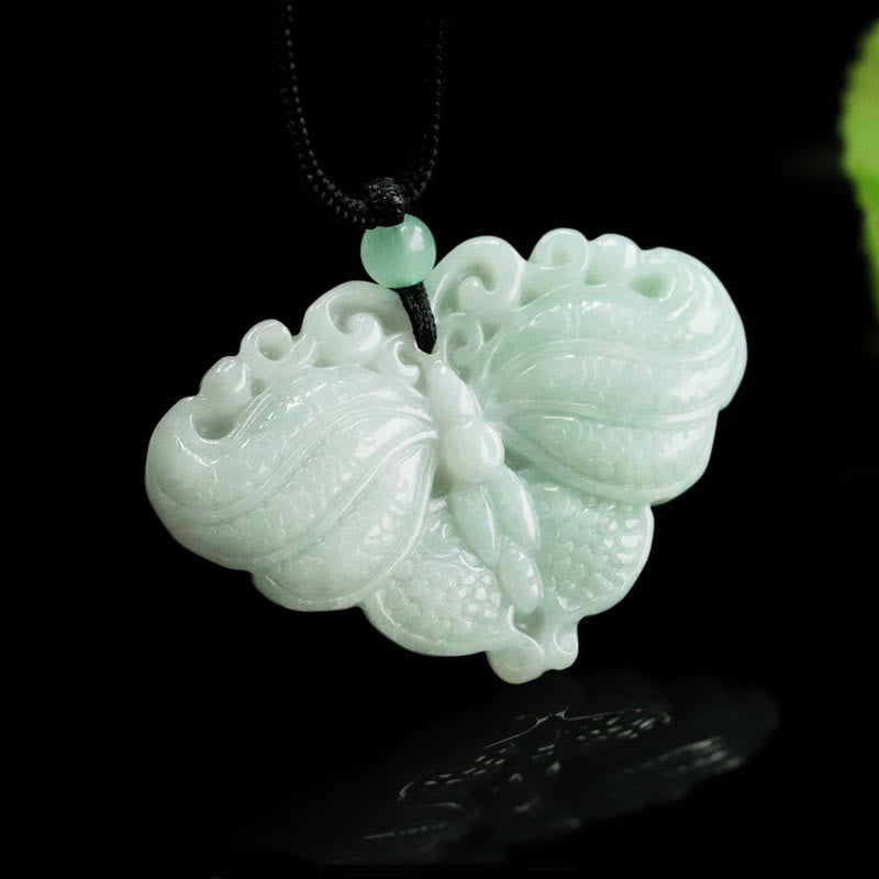 Buddha Stones Jade-Schmetterling-Anhänger für Wohlstandskette - image 3
