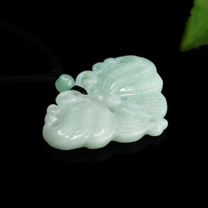 Buddha Stones Jade-Schmetterling-Anhänger für Wohlstandskette - image 4