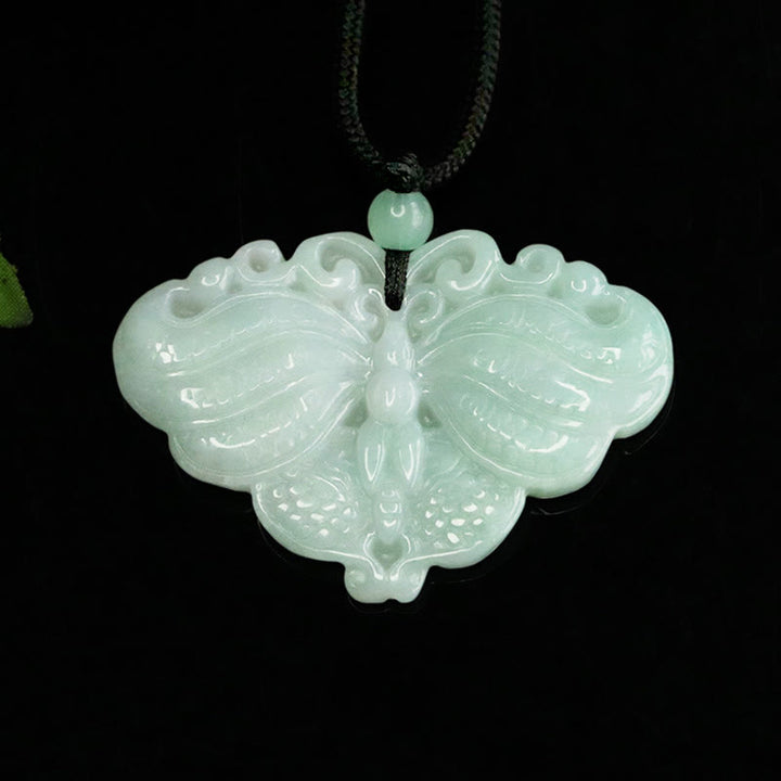 Buddha Stones Jade-Schmetterling-Anhänger für Wohlstandskette - image 8