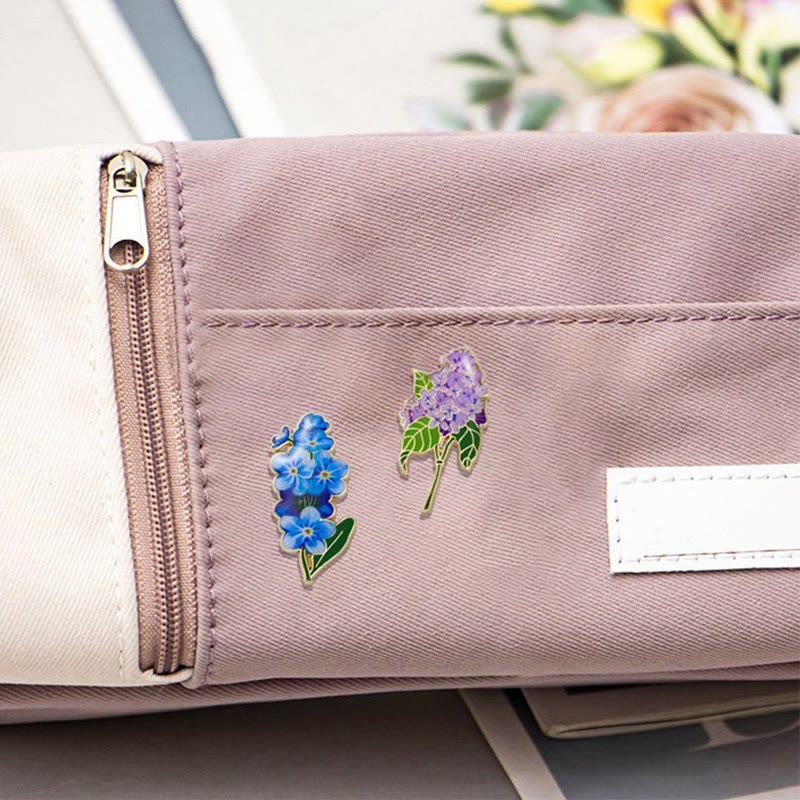 Buddha Stones Kleine Vergissmeinnicht-Kornblume, Mohnblume, Maiglöckchen, Hortensie, Lupine, Kupferbrosche - image 6