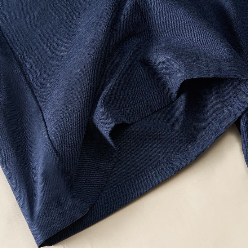 Buddha Stones Schlichte, weite Damen-Baumwollhose mit Reißverschluss und Taschen - image 8