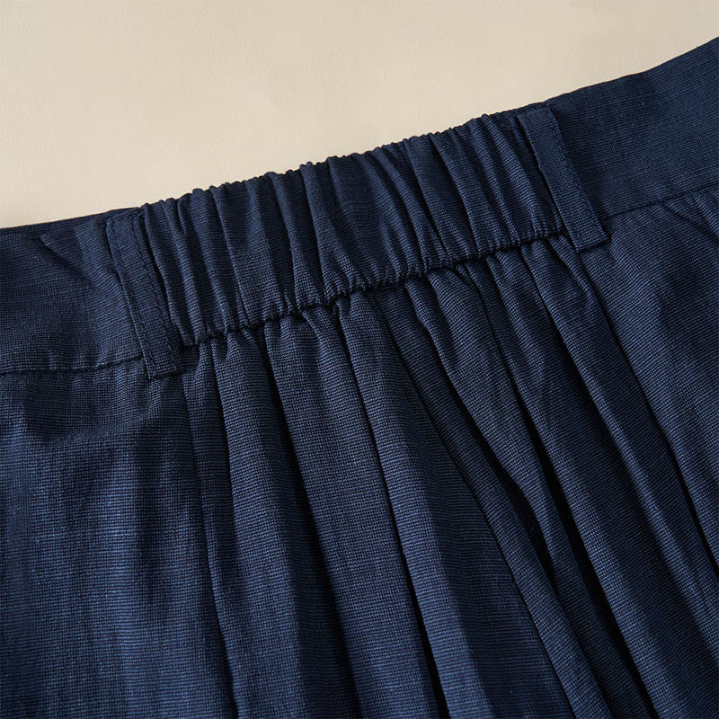 Buddha Stones Schlichte, weite Damen-Baumwollhose mit Reißverschluss und Taschen - image 6