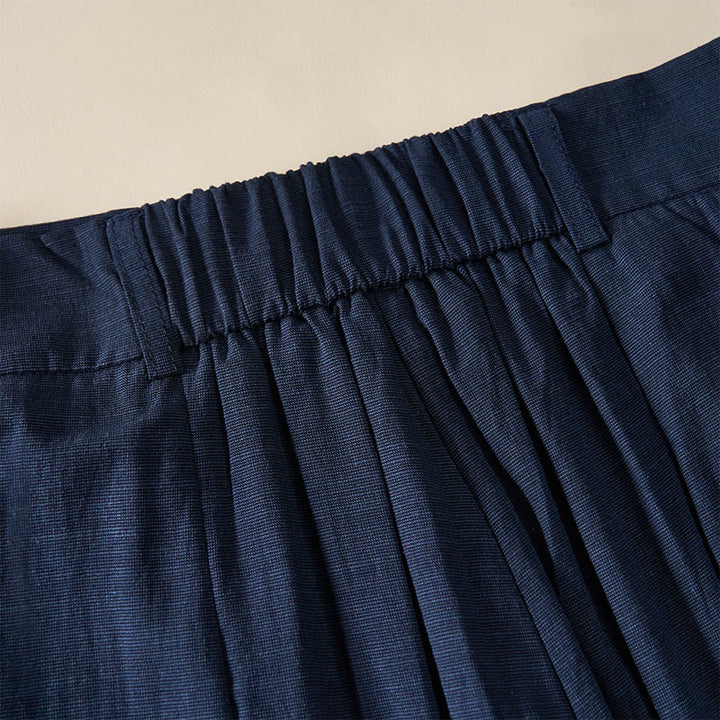 Buddha Stones Schlichte, weite Damen-Baumwollhose mit Reißverschluss und Taschen - image 6