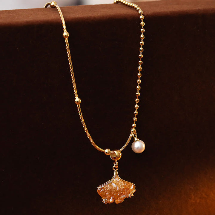 Buddha Stones Halskettenanhänger mit Champagner-Citrin-Kupfer-Perle – Schutz für Ihr Eigentum - image 4