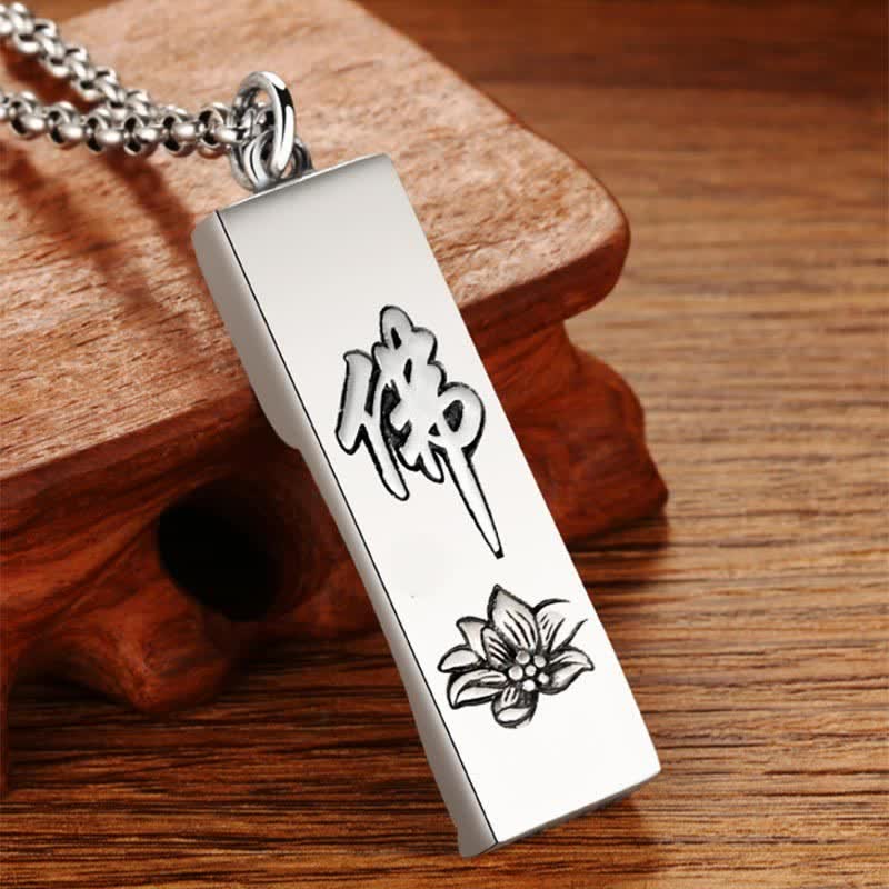 Buddha Stones ​​Tathagata Buddha Stärke Schutz Amulett Glücksbringer Halskette im Vintage-Stil - image 1