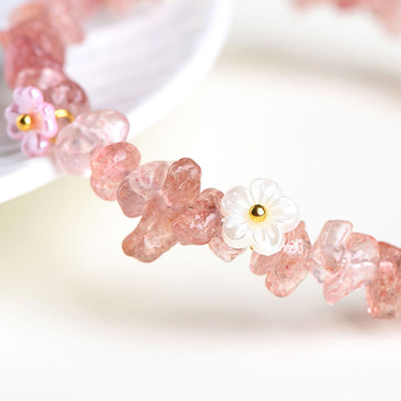 Buddha Stones Armband aus natürlichem Aquamarin, Peridot, Erdbeerquarz und verschiedenen Kristallen – Gelassenheit - image 39