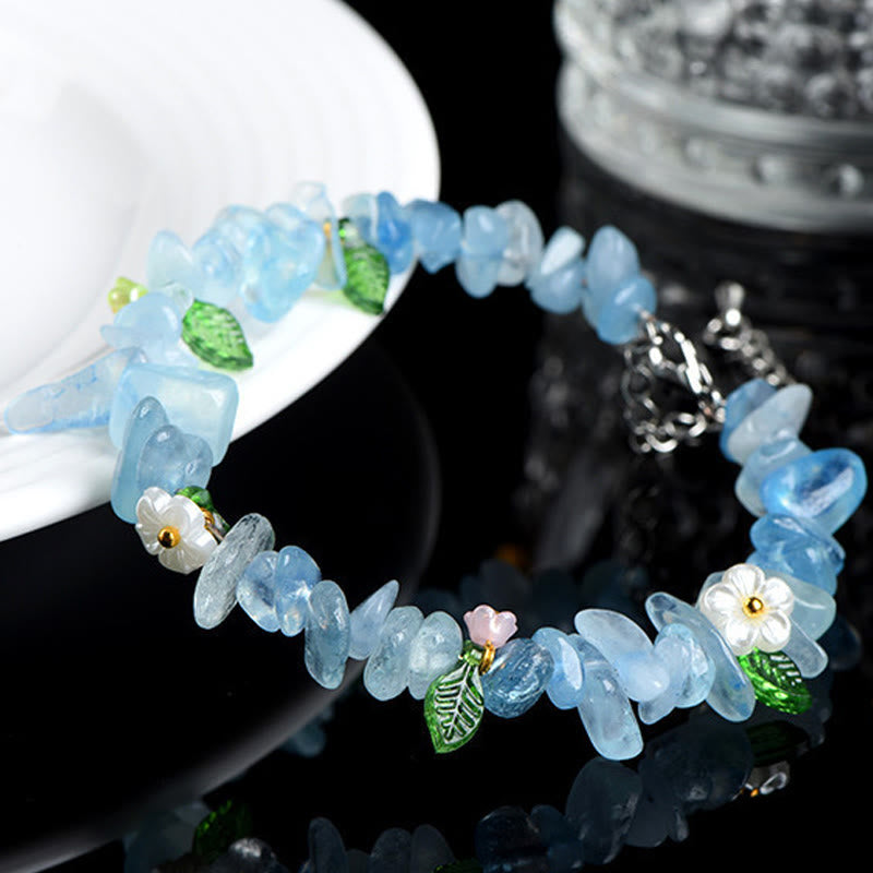 Buddha Stones Armband aus natürlichem Aquamarin, Peridot, Erdbeerquarz und verschiedenen Kristallen – Gelassenheit - image 3