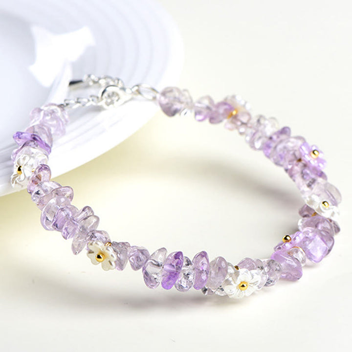 Buddha Stones Armband aus natürlichem Aquamarin, Peridot, Erdbeerquarz und verschiedenen Kristallen – Gelassenheit - image 43