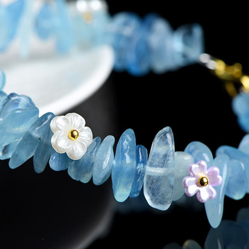 Buddha Stones Armband aus natürlichem Aquamarin, Peridot, Erdbeerquarz und verschiedenen Kristallen – Gelassenheit - image 10