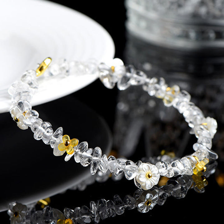 Buddha Stones Armband aus natürlichem Aquamarin, Peridot, Erdbeerquarz und verschiedenen Kristallen – Gelassenheit - image 32