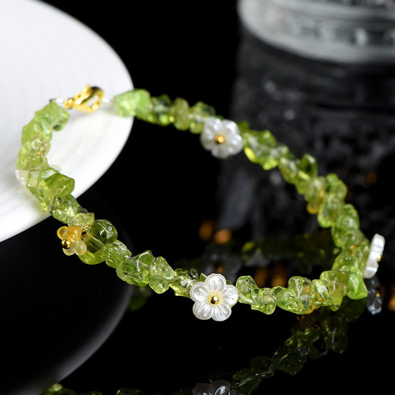 Buddha Stones Armband aus natürlichem Aquamarin, Peridot, Erdbeerquarz und verschiedenen Kristallen – Gelassenheit - image 14