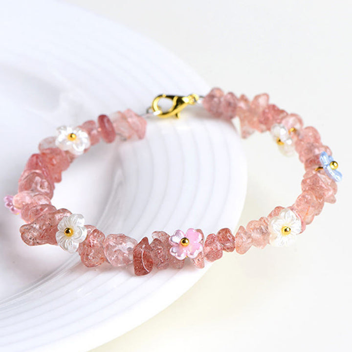 Buddha Stones Armband aus natürlichem Aquamarin, Peridot, Erdbeerquarz und verschiedenen Kristallen – Gelassenheit - image 37