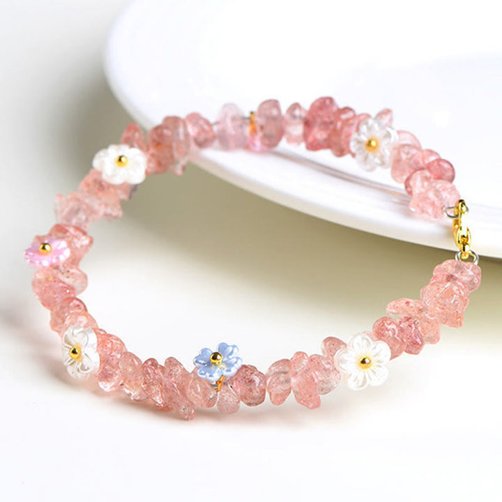 Buddha Stones Armband aus natürlichem Aquamarin, Peridot, Erdbeerquarz und verschiedenen Kristallen – Gelassenheit - image 38