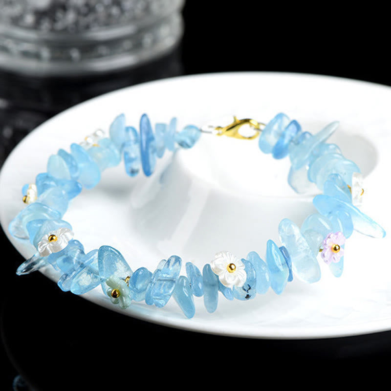 Buddha Stones Armband aus natürlichem Aquamarin, Peridot, Erdbeerquarz und verschiedenen Kristallen – Gelassenheit - image 9