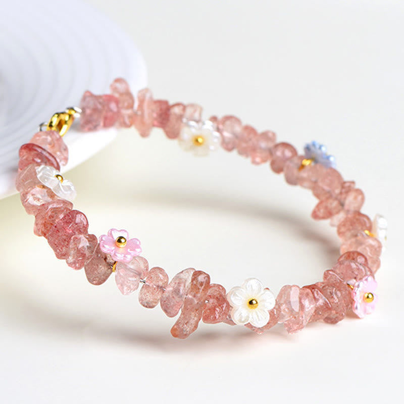 Buddha Stones Armband aus natürlichem Aquamarin, Peridot, Erdbeerquarz und verschiedenen Kristallen – Gelassenheit - image 36