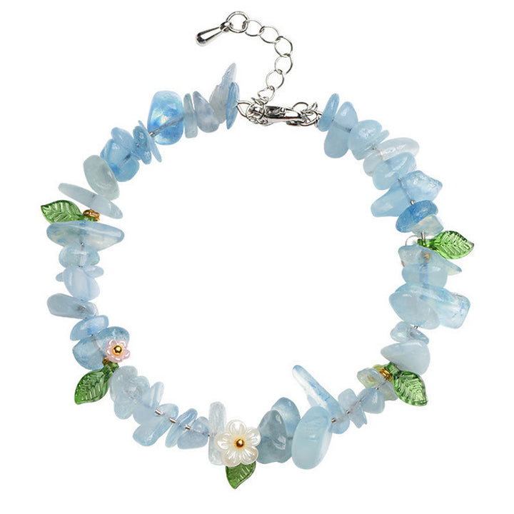 Buddha Stones Armband aus natürlichem Aquamarin, Peridot, Erdbeerquarz und verschiedenen Kristallen – Gelassenheit - image 5
