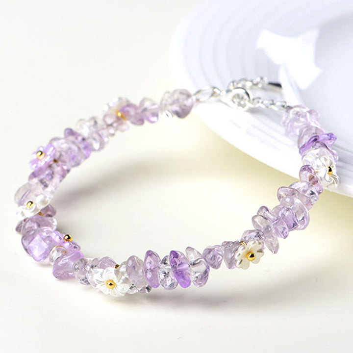 Buddha Stones Armband aus natürlichem Aquamarin, Peridot, Erdbeerquarz und verschiedenen Kristallen – Gelassenheit - image 42