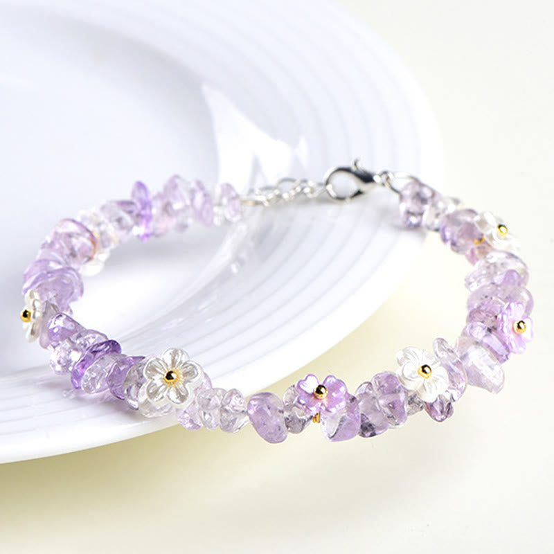 Buddha Stones Armband aus natürlichem Aquamarin, Peridot, Erdbeerquarz und verschiedenen Kristallen – Gelassenheit - image 44