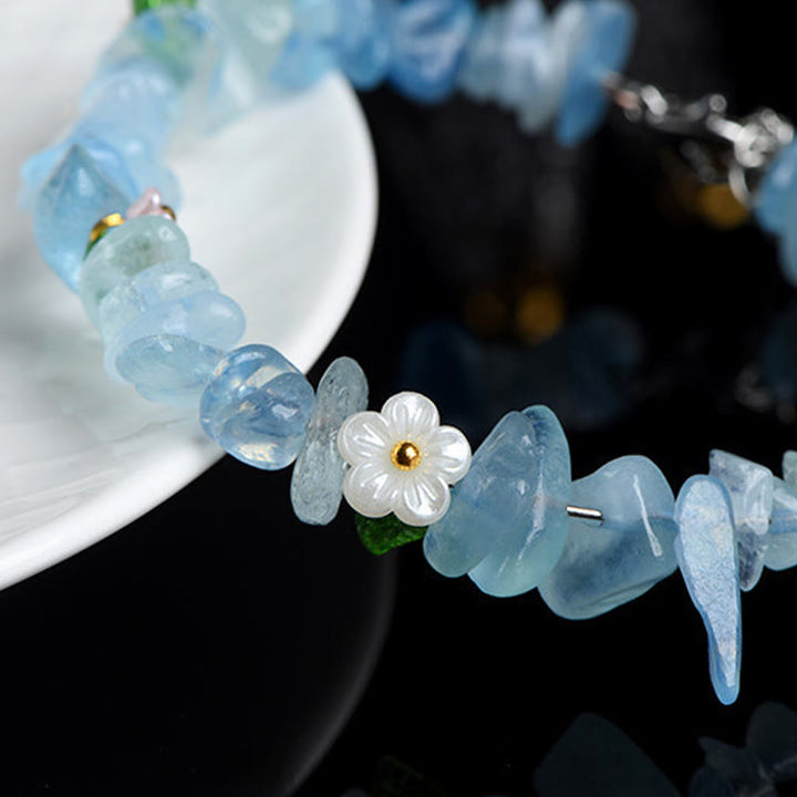 Buddha Stones Armband aus natürlichem Aquamarin, Peridot, Erdbeerquarz und verschiedenen Kristallen – Gelassenheit - image 11