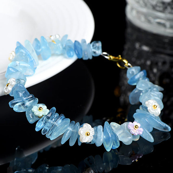 Buddha Stones Armband aus natürlichem Aquamarin, Peridot, Erdbeerquarz und verschiedenen Kristallen – Gelassenheit - image 7