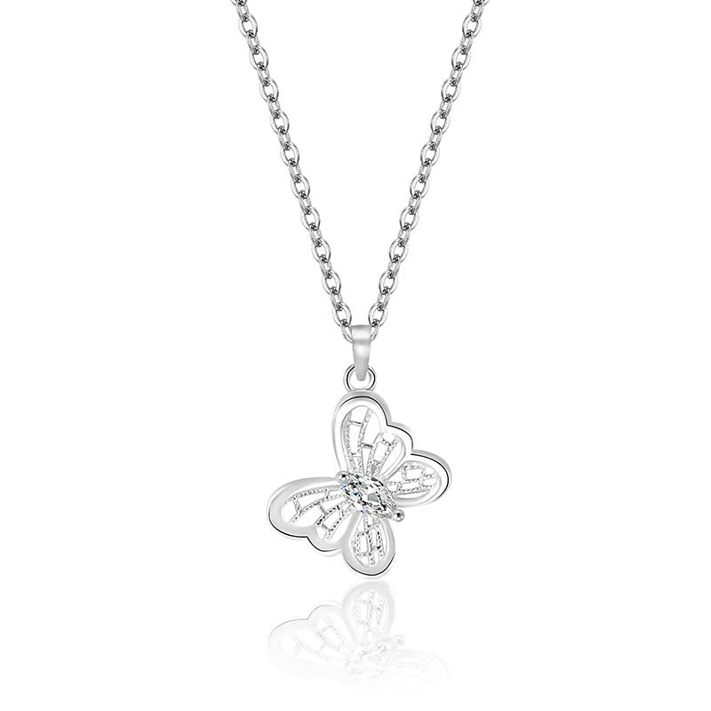 Buddha Stones Schmetterlings-Schutz-Halskette mit Anhänger aus 999er Sterlingsilber - image 4