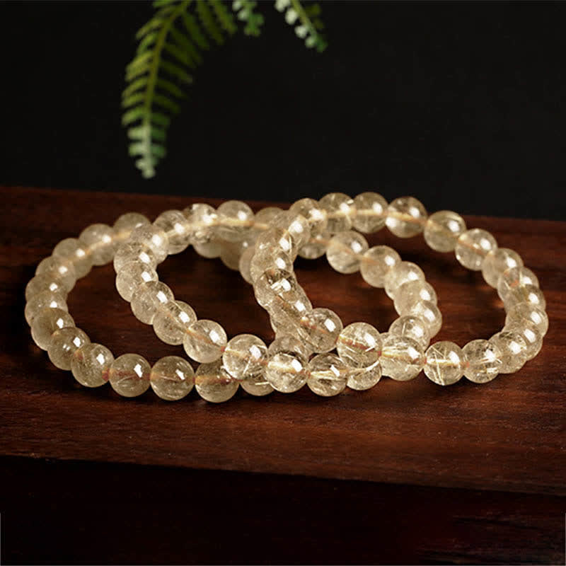 Buddha Stones ​​– Armband aus natürlichem Rutilquarz – Glücks- und Schutzarmband - image 4