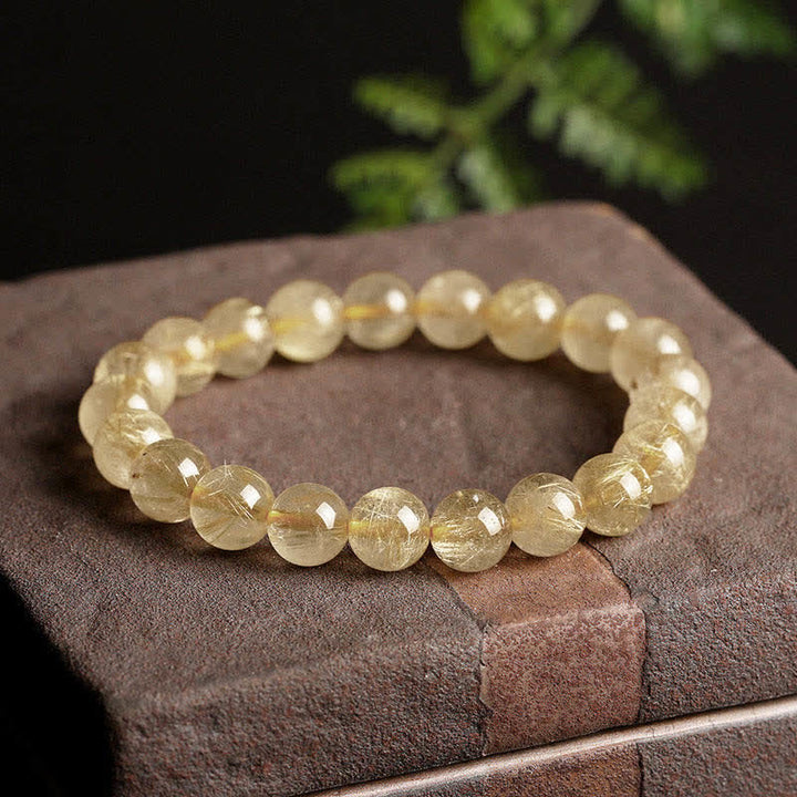 Buddha Stones ​​– Armband aus natürlichem Rutilquarz – Glücks- und Schutzarmband - image 6