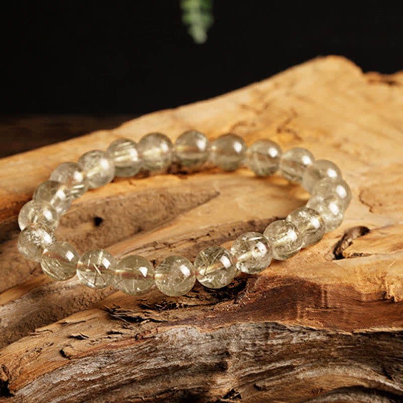 Buddha Stones ​​– Armband aus natürlichem Rutilquarz – Glücks- und Schutzarmband - image 3