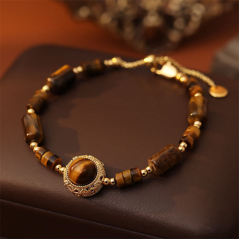Buddha Stones Armband aus natürlicher Tigeraugen-Schutzkette - image 1