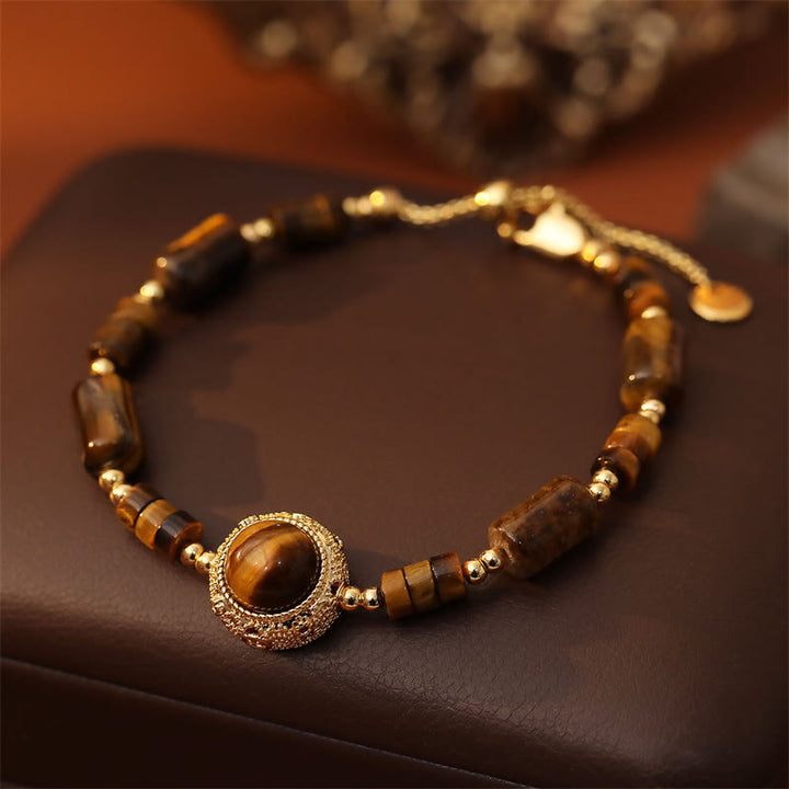 Buddha Stones Armband aus natürlicher Tigeraugen-Schutzkette - image 1