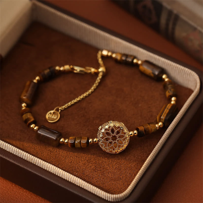 Buddha Stones Armband aus natürlicher Tigeraugen-Schutzkette - image 3