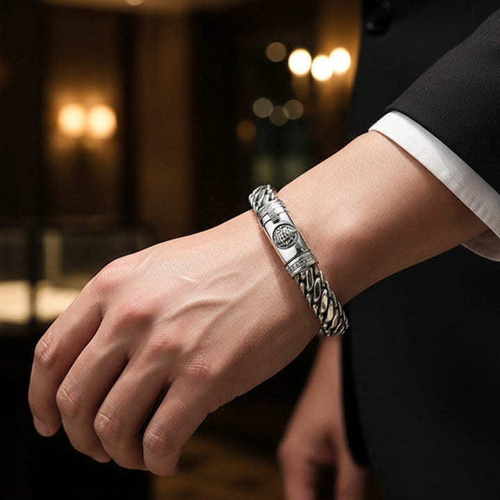 Buddha Stones Breites, geflochtenes Kupferarmband im kubanischen Stil - image 4
