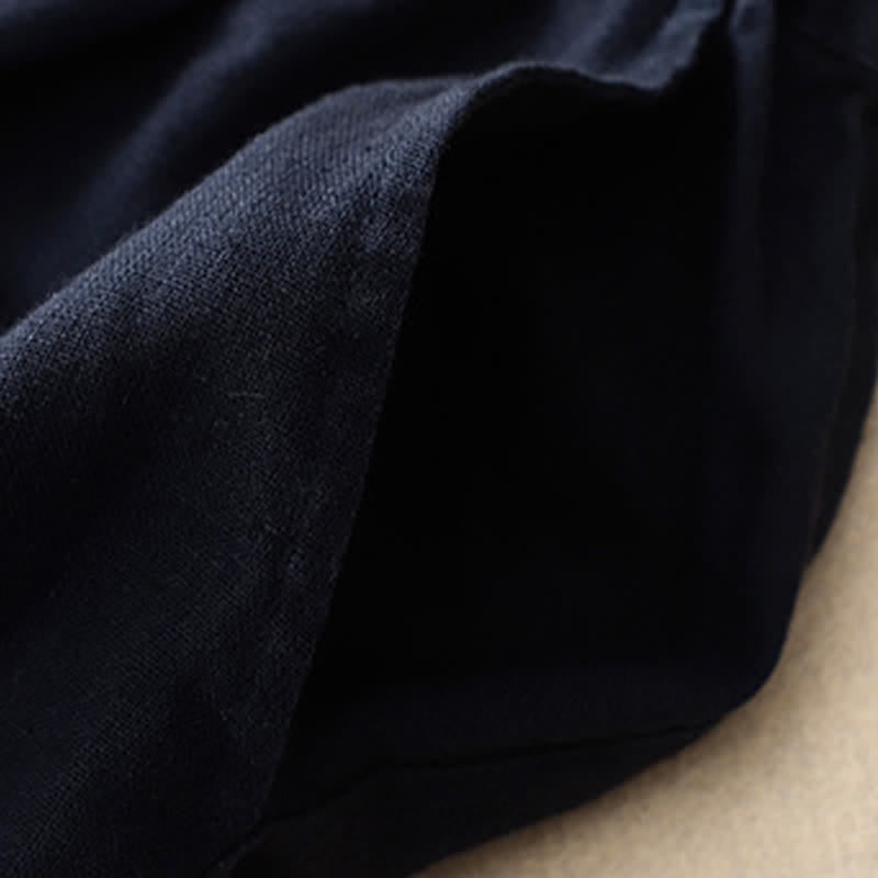 Buddha Stones Sommerliche, schlichte, elastische Hose mit zweifarbigen Bündchen, verkürztem Schnitt und Taschen für Damen - image 8