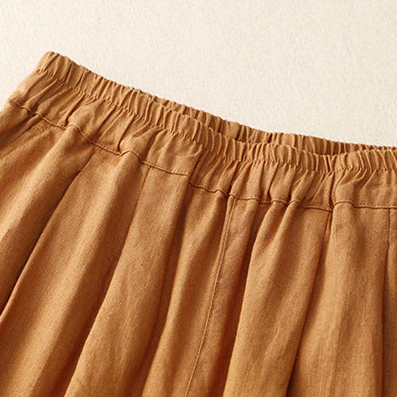 Buddha Stones Sommerliche, schlichte, elastische Hose mit zweifarbigen Bündchen, verkürztem Schnitt und Taschen für Damen - image 18