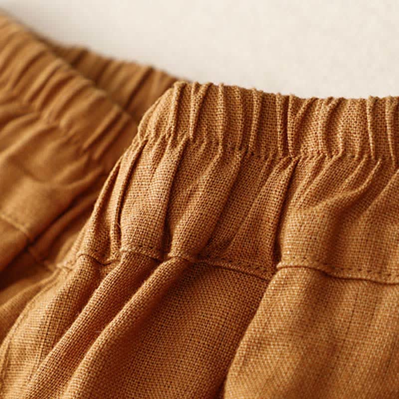 Buddha Stones Sommerliche, schlichte, elastische Hose mit zweifarbigen Bündchen, verkürztem Schnitt und Taschen für Damen - image 20