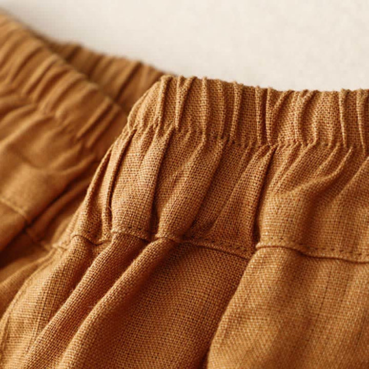 Buddha Stones Sommerliche, schlichte, elastische Hose mit zweifarbigen Bündchen, verkürztem Schnitt und Taschen für Damen - image 20