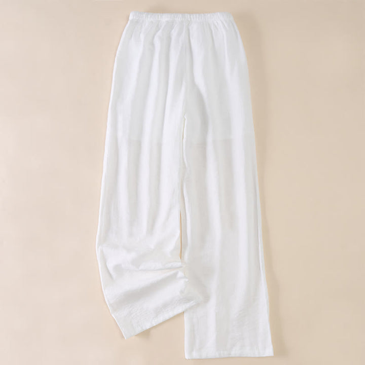 Buddha Stones Schlichtes Design mit Kordelzug, weite Damenhose mit Taschen - image 19