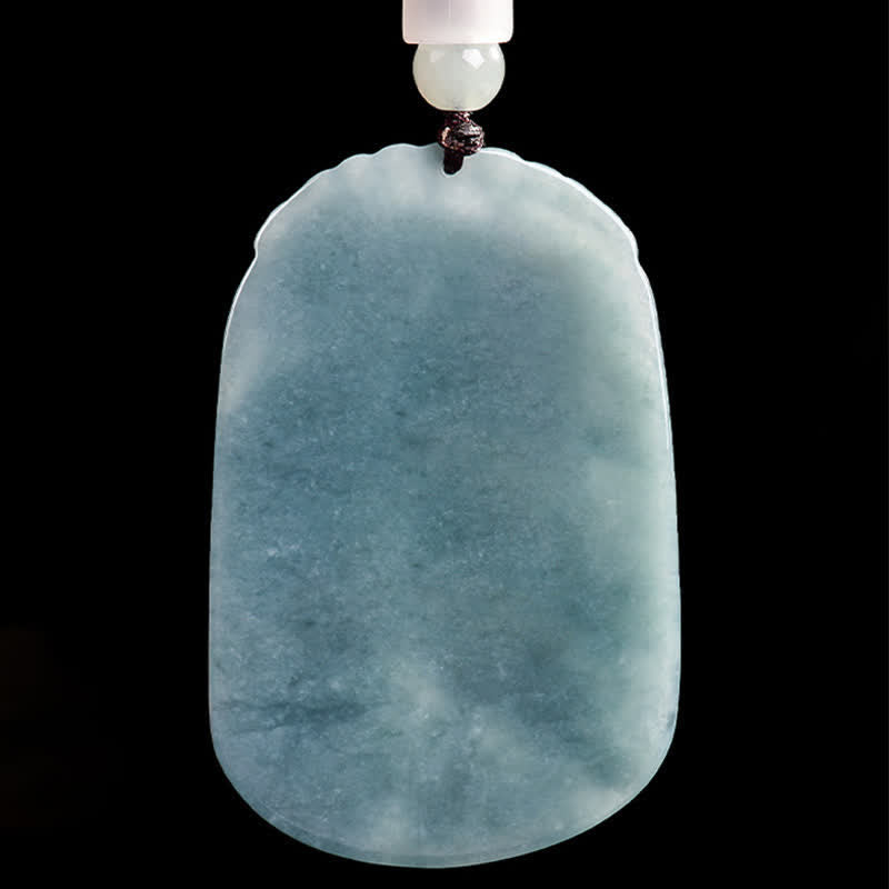 Buddha Stones Halskettenanhänger aus natürlichem Jade mit zwei Koi-Karpfen als Symbol für Wohlstand - image 3