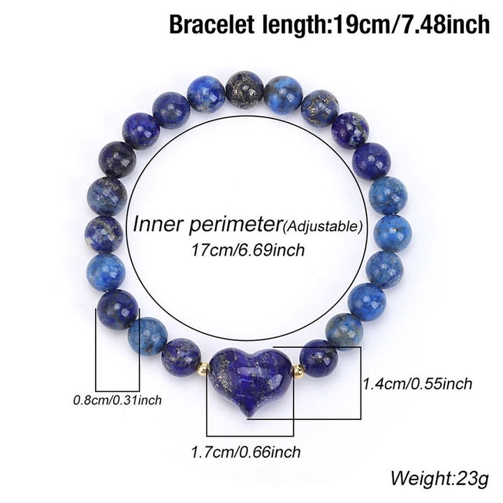Buddha Stones Natürliches Amethyst-Grünes Aventurin-Tigerauge-Erdbeerquarz-Liebesherz-Spirituelles Armband - image 41