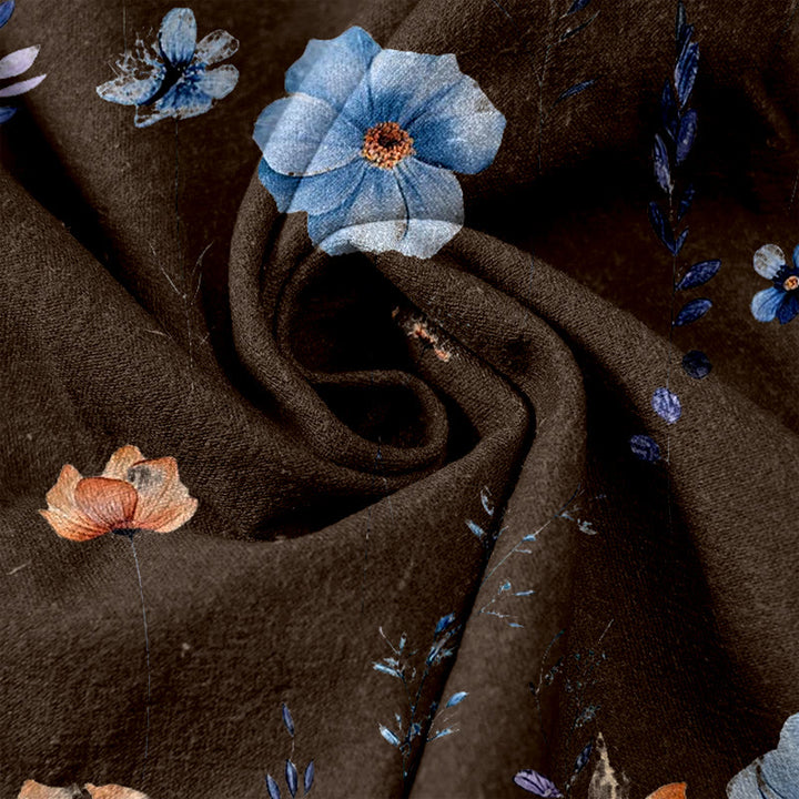 Buddha Stones Damenhose aus reiner Baumwolle mit Wildblumen-Pfirsichblütenmuster, elastischem Bund und Taschen - image 7