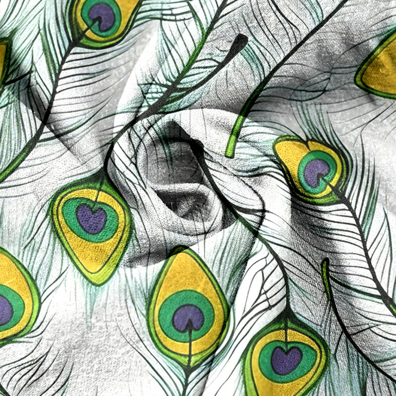 Buddha Stones Damenhose aus reiner Baumwolle mit Pfauenherzmuster, elastischem Bund und Taschen - image 8