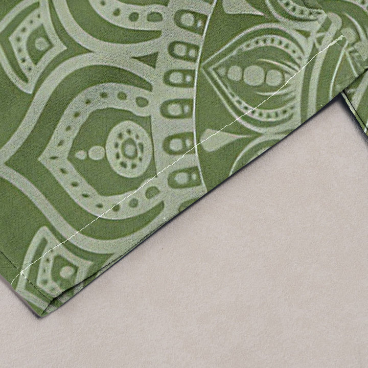 Buddha Stones Damenhose aus reiner Baumwolle mit Mandala-Muster, elastischem Bund und Taschen - image 7