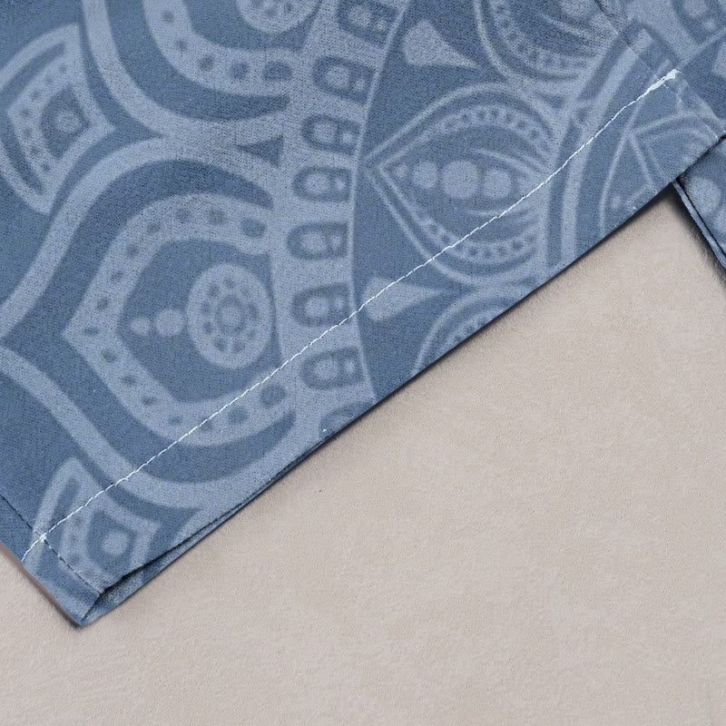 Buddha Stones Damenhose aus reiner Baumwolle mit Mandala-Muster, elastischem Bund und Taschen - image 4