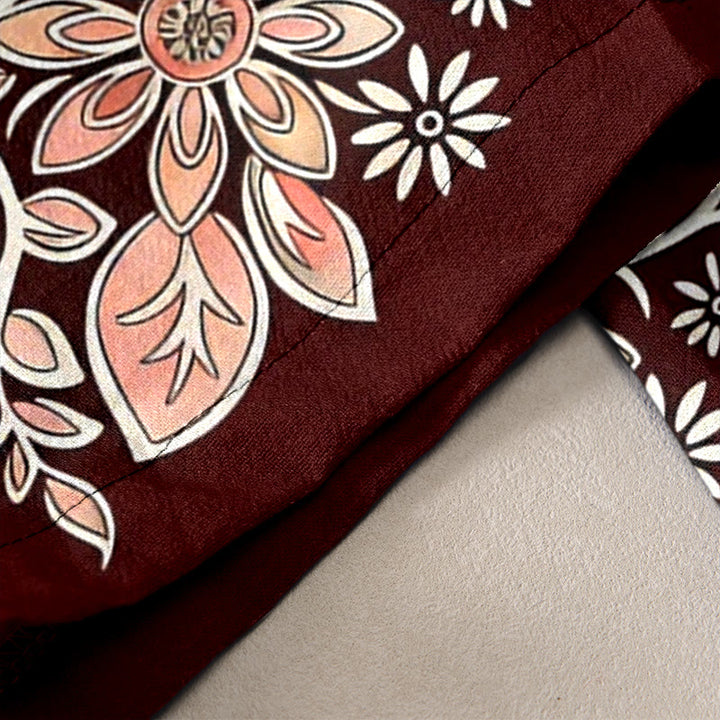 Buddha Stones Damenhose aus reiner Baumwolle mit Paisley-Lotusmuster, elastischem Bund und Taschen - image 6
