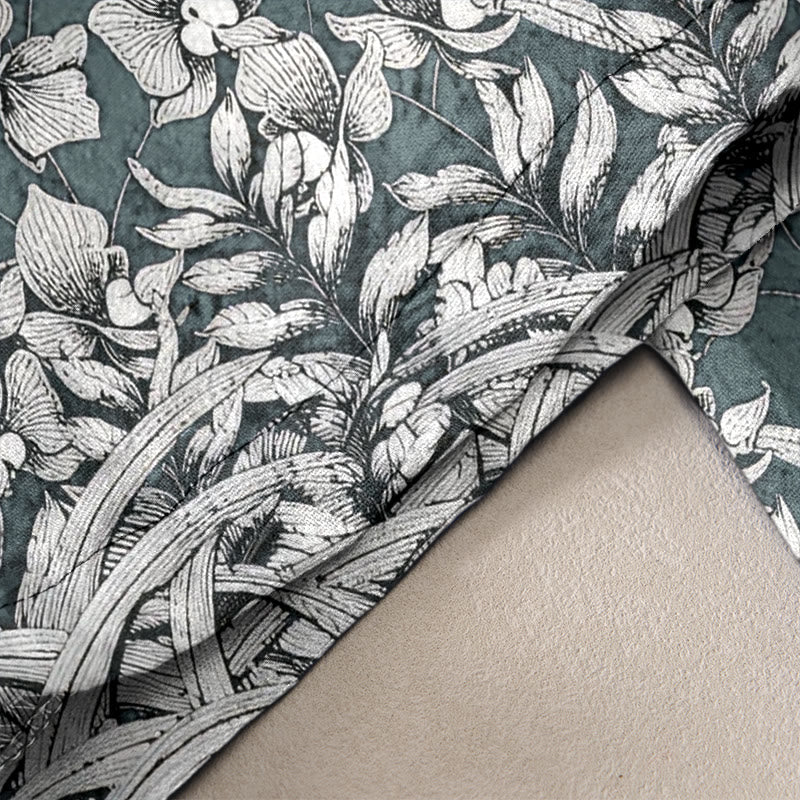 Buddha Stones Damenhose aus reiner Baumwolle mit Blütenblattmuster, elastischem Bund und Taschen - image 2