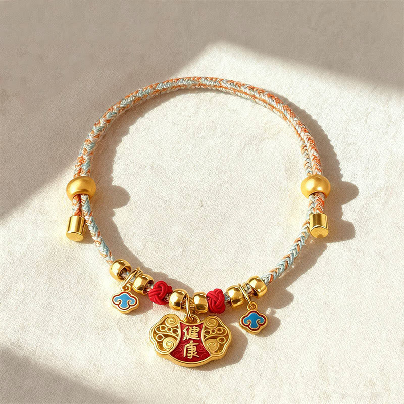 Buddha Stones Buntes, geflochtenes Halsband mit Fu-Motiv, verstellbar, zum Schutz von Katzen und Hunden. - Gesundheitssegen - 40-50 cm - image 3