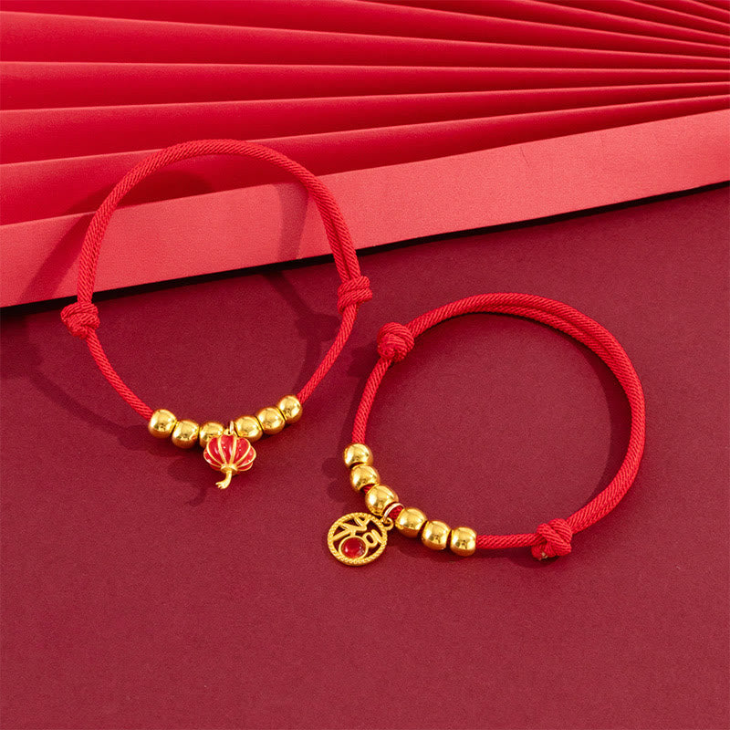 Buddha Stones Rotes, verstellbares Yuanbao-Fu-Halsband mit Perlenkette zum Schutz von Katzen und Hunden - image 13