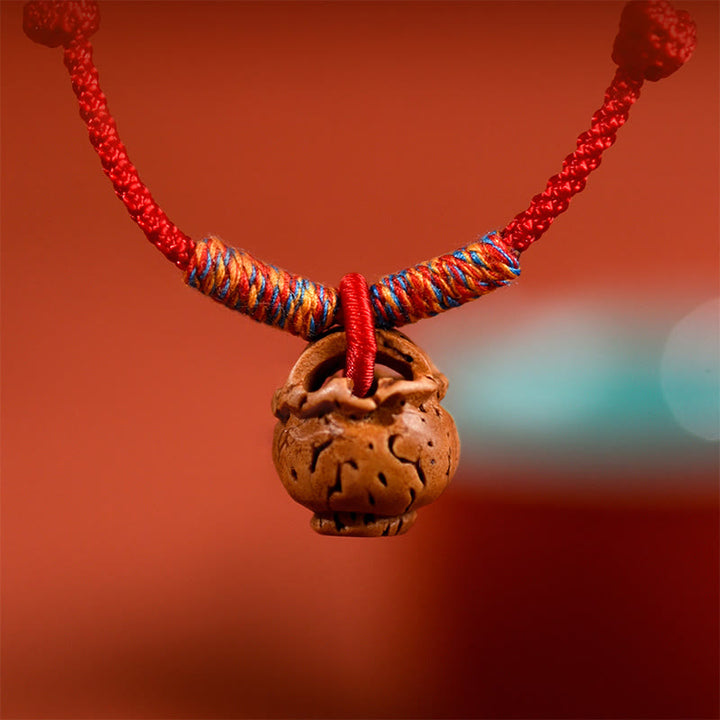 Buddha Stones Geflochtenes, pfirsichfarbenes Halsband mit roter Schnur, verstellbar, für Katzen und Hunde - image 14