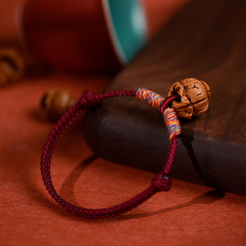 Buddha Stones Geflochtenes, pfirsichfarbenes Halsband mit roter Schnur, verstellbar, für Katzen und Hunde - image 17